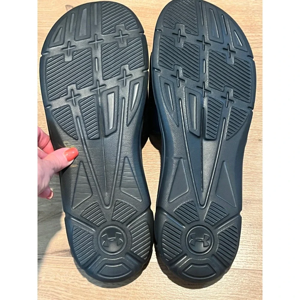 Under Armour Ignite 4D Slide Sandals Mens 13 Black Comfort Recovery Slip-On